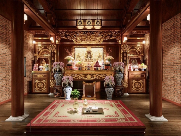 Công trình phòng thờ nhà anh Vinh